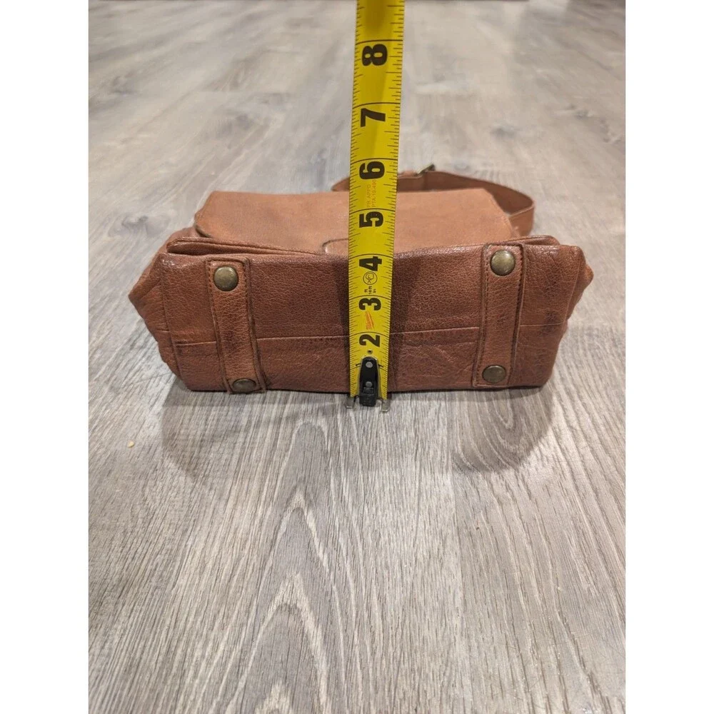 Officine Creative Brown Leather Crossbody Flap Messenger Handmade Italy Satchel